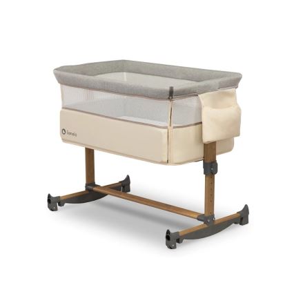 Lionelo - Baby crib 3in1 LEONIE grey/beige