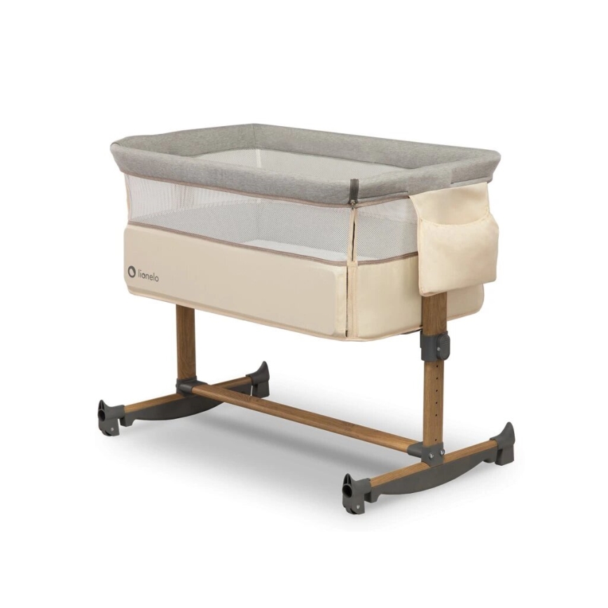 Lionelo - Baby crib 3in1 LEONIE grey/beige