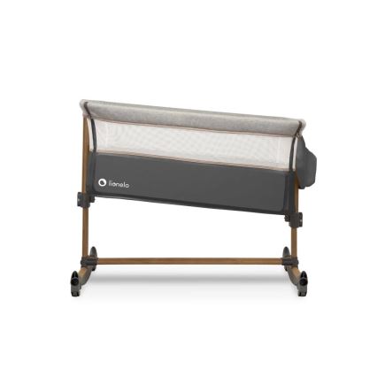 Lionelo - Baby crib 3in1 LEONIE grey/black