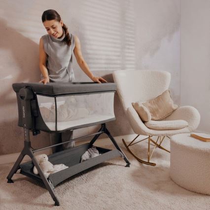 Lionelo - Baby crib 3in1 LEONIE PLUS grey