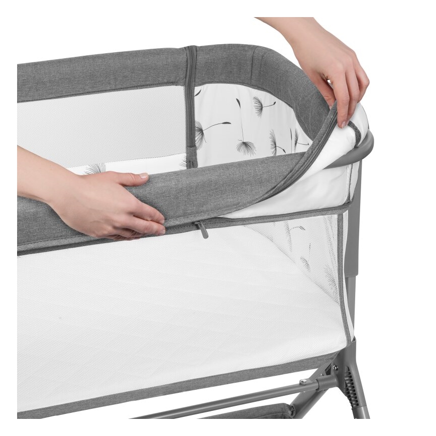 Lionelo - Baby crib 3in1 LEONIE PLUS grey