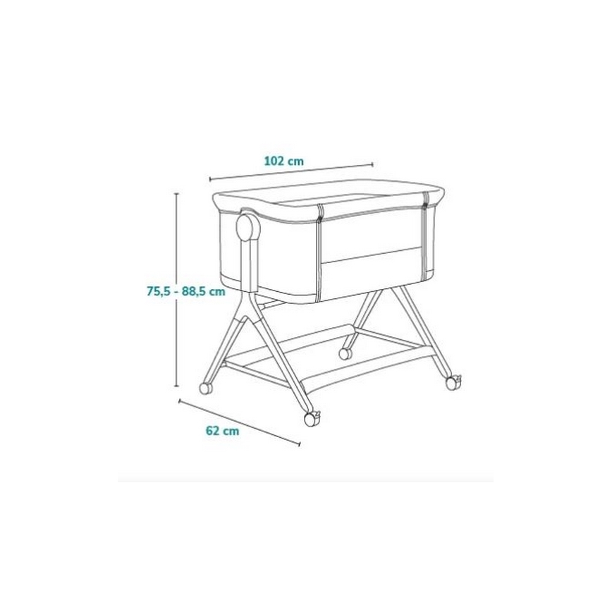 Lionelo - Baby crib 3in1 LEONIE PLUS grey