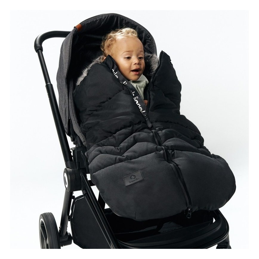 Lionelo - Baby Footmuff FRODE Black Carbon