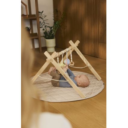 Lionelo - Baby play mat with wooden arch ANIS