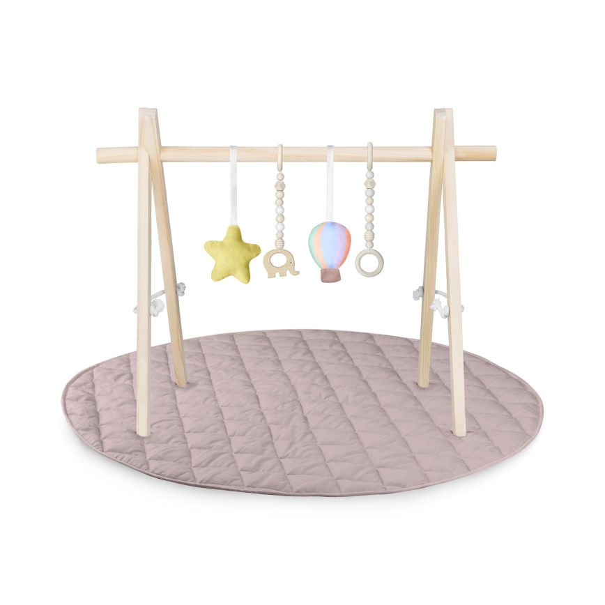 Lionelo - Baby play mat with wooden arch ANIS