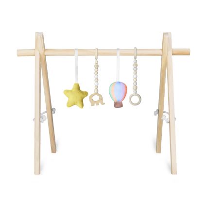 Lionelo - Baby play mat with wooden arch ANIS