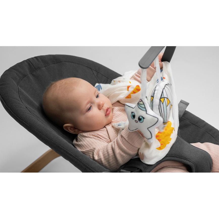 Lionelo - Baby rocker JUNE anthracite