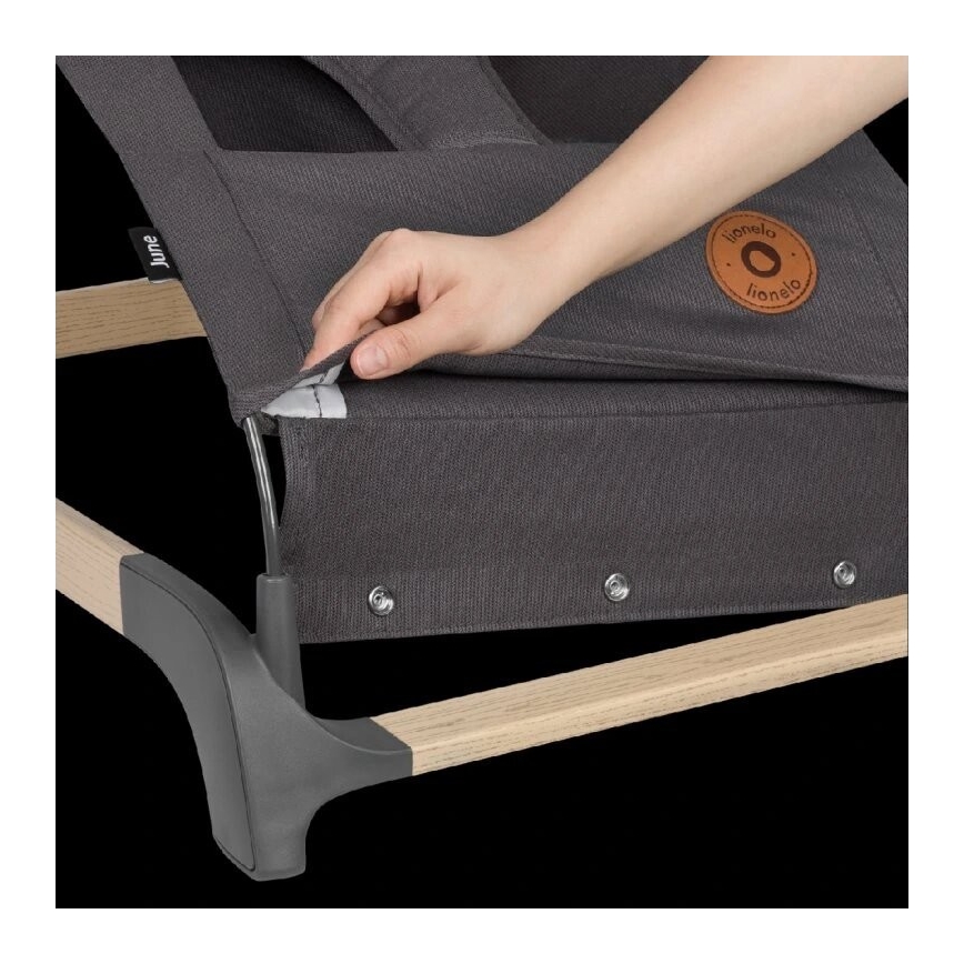 Lionelo - Baby rocker JUNE anthracite