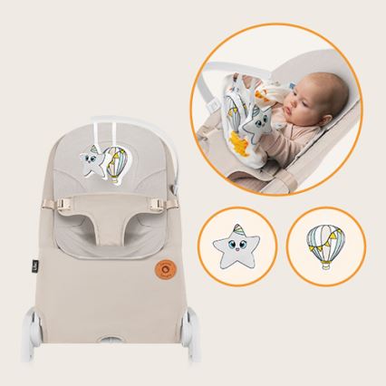 Lionelo - Baby rocker LILAC beige