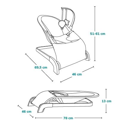 Lionelo - Baby rocker LILAC beige