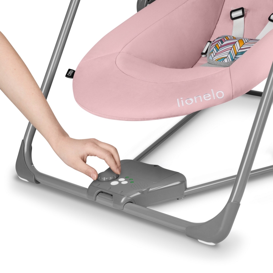 Lionelo - Baby Rocker OTTO 4xLR14 Pink Baby