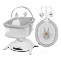 Lionelo - Baby rocker with melody 2-in-1 BELLA 4xAA Grey Concrete + remote control