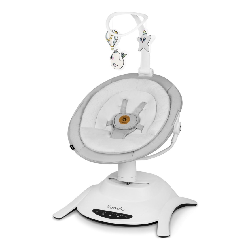Lionelo - Baby rocker with melody BELLA Grey Concrete + remote control