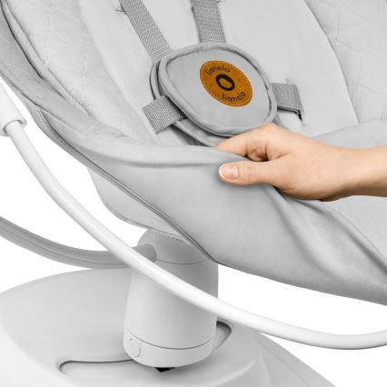 Lionelo - Baby rocker with melody BELLA Grey Concrete + remote control
