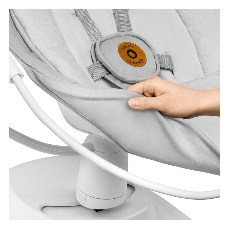 Lionelo - Baby rocker with melody BELLA Grey Concrete + remote control