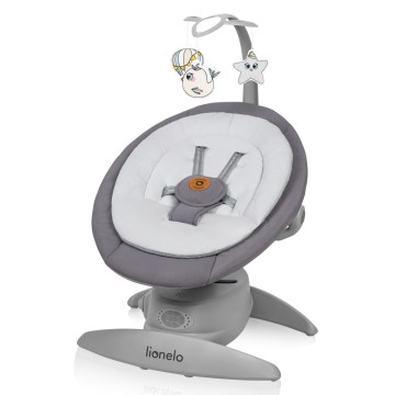Lionelo - Baby rocker with melody MELL Grey Stone 4xAA + remote control