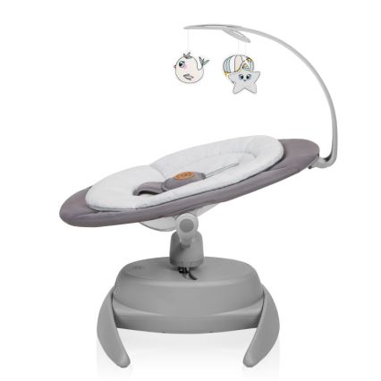 Lionelo - Baby rocker with melody MELL Grey Stone 4xAA + remote control