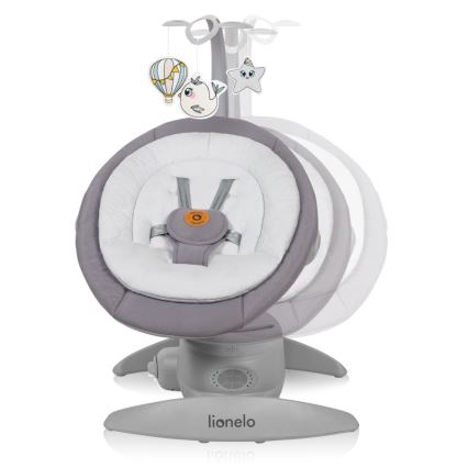 Lionelo - Baby rocker with melody MELL Grey Stone 4xAA + remote control