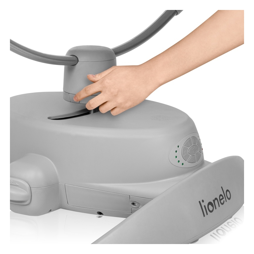 Lionelo - Baby rocker with melody MELL Grey Stone 4xAA + remote control