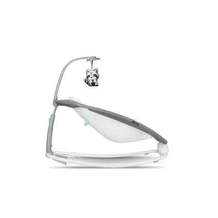 Lionelo - Baby vibrating rocker with a melody PASCAL 2xAA grey/turquoise