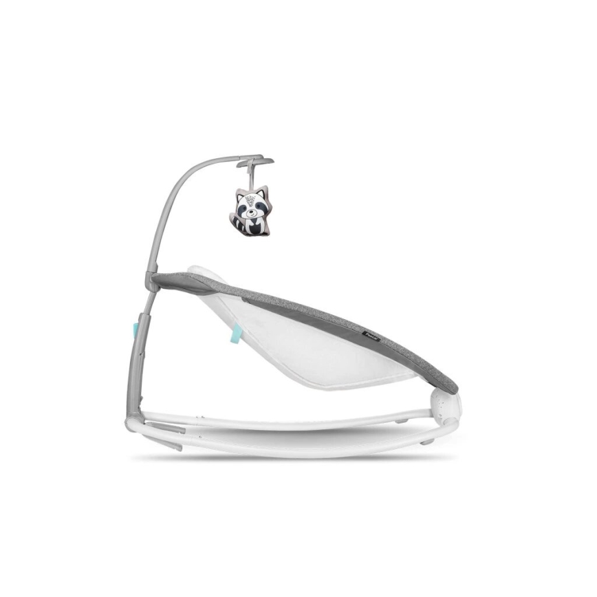 Lionelo - Baby vibrating rocker with melody PASCAL grey/turquoise