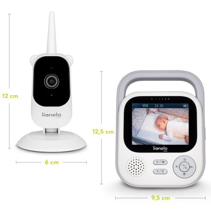 Lionelo - BABYLINE 3.2 Baby Monitor with Display 5V 2600 mAh