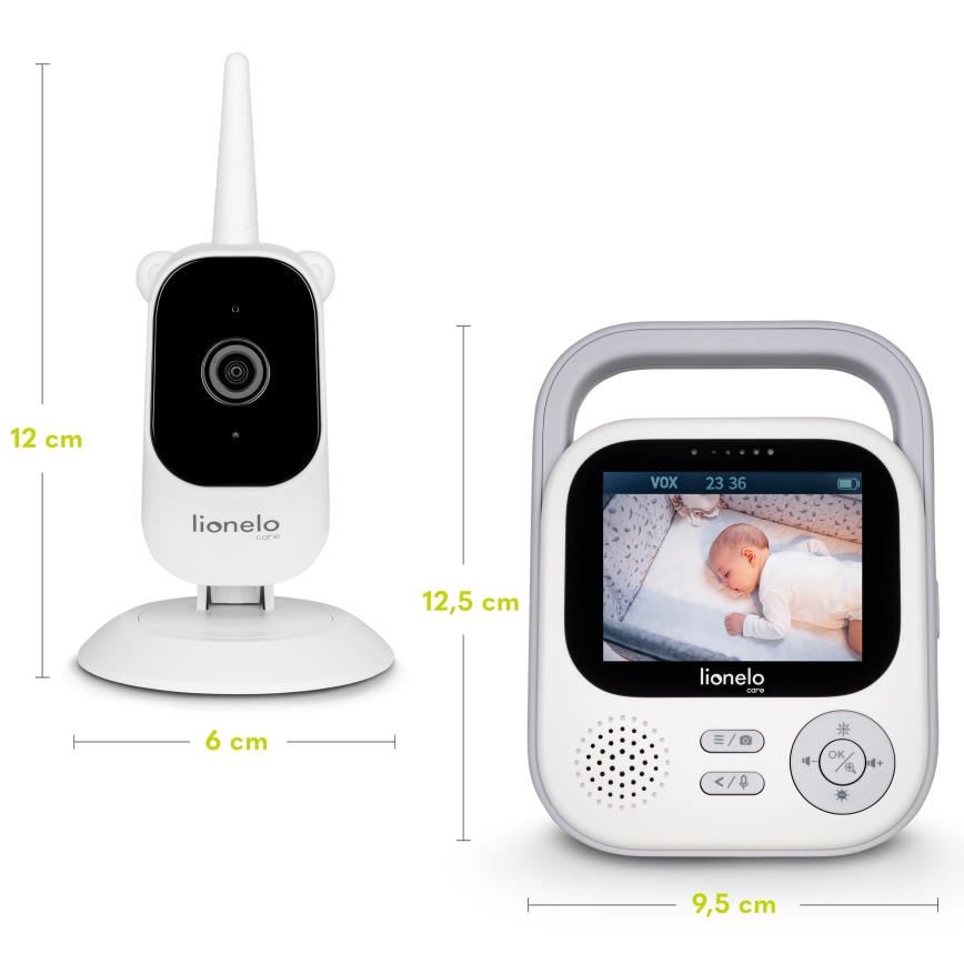 Lionelo - BABYLINE 3.2 Baby Monitor with Display 5V 2600 mAh
