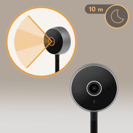 Lionelo - BABYLINE SMART Wi-Fi Smart Baby Monitor, Black