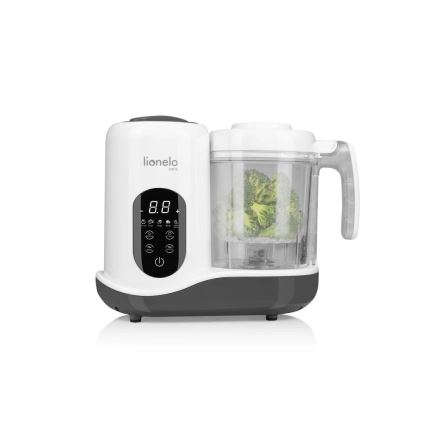 Lionelo - BABYMENU 5-in-1 Baby Food Steamer 110W/230V white/gray