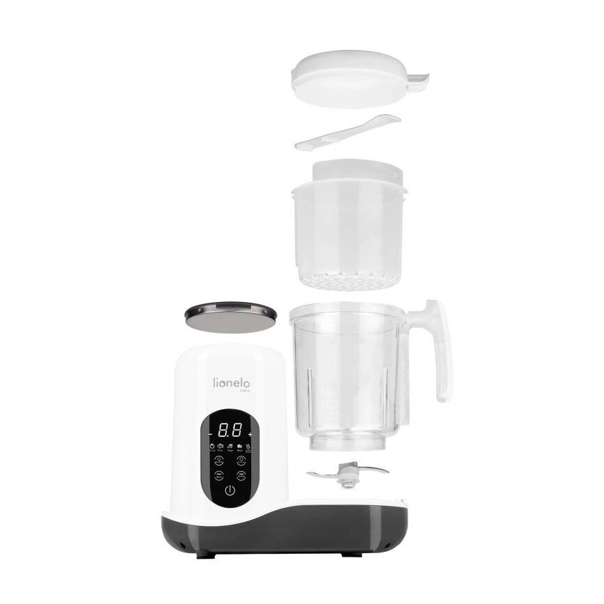 Lionelo - BABYMENU 5-in-1 Baby Food Steamer 110W/230V white/gray
