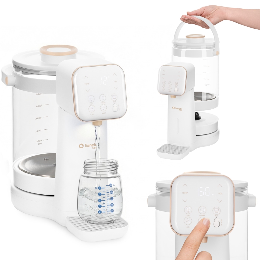 Lionelo - BABYPRESTO 2.0 Infant Formula Maker 1200W/230V White