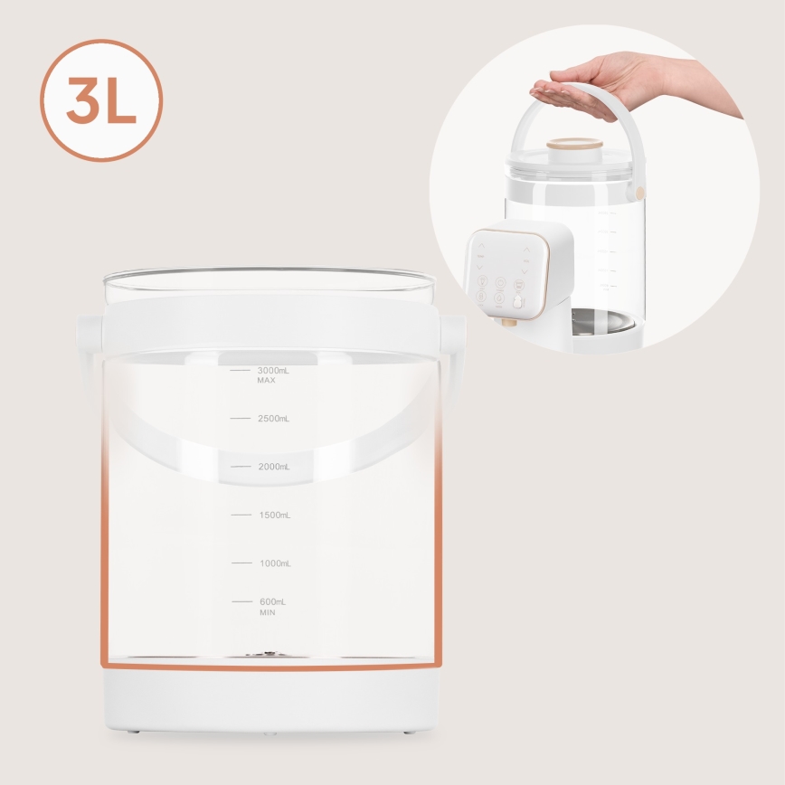 Lionelo - BABYPRESTO 2.0 Infant Formula Maker 1200W/230V White