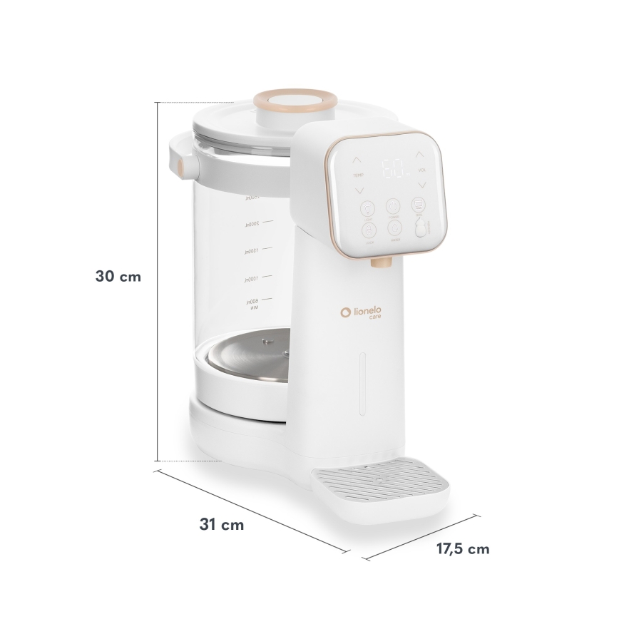 Lionelo - BABYPRESTO 2.0 Infant Formula Maker 1200W/230V White