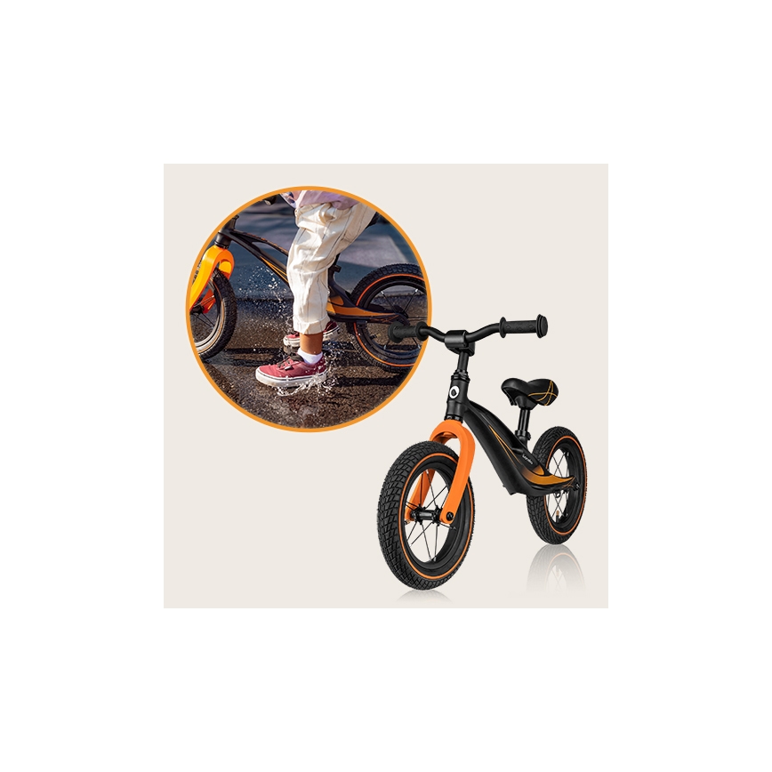 Lionelo - BART AIR Balance Bike, Black/Orange