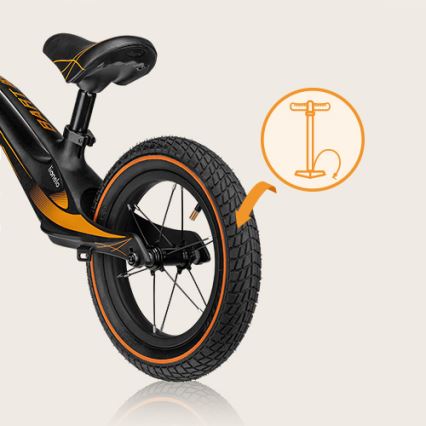 Lionelo - BART AIR Balance Bike, Black/Orange