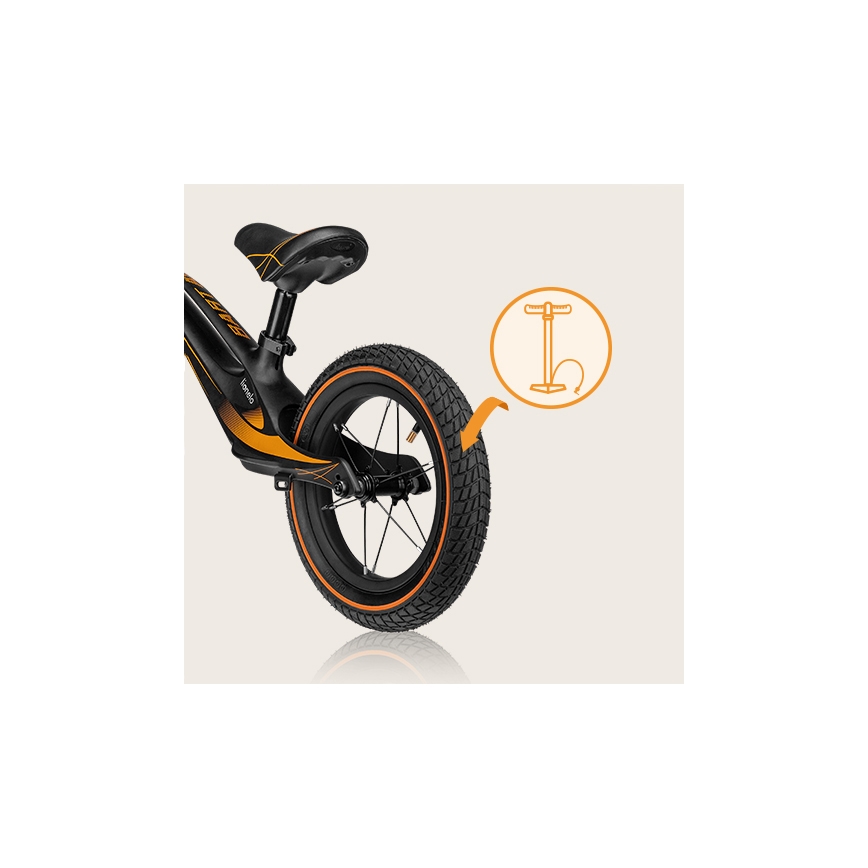 Lionelo - BART AIR Balance Bike, Black/Orange