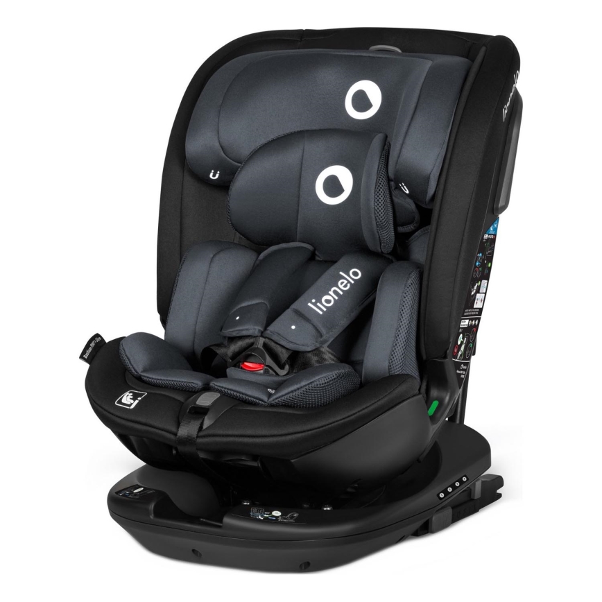 Lionelo - BASTIAAN i-Size car seat with swivel base 40-150 cm Grey Stone