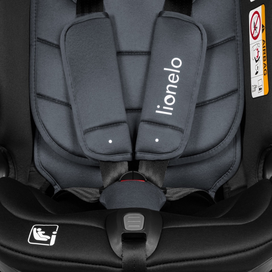 Lionelo - BASTIAAN i-Size car seat with swivel base 40-150 cm Grey Stone