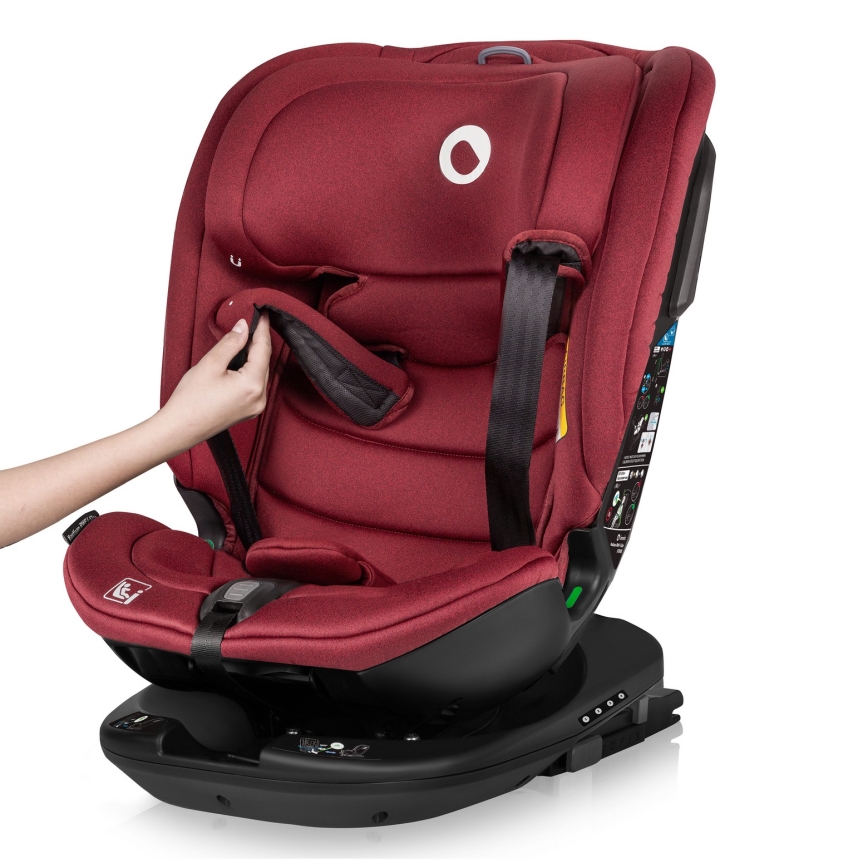 Lionelo - BASTIAAN i-Size Rotating Base Car Seat 40-150 cm Red Burgundy