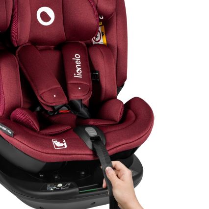 Lionelo - BASTIAAN i-Size Rotating Base Car Seat 40-150 cm Red Burgundy