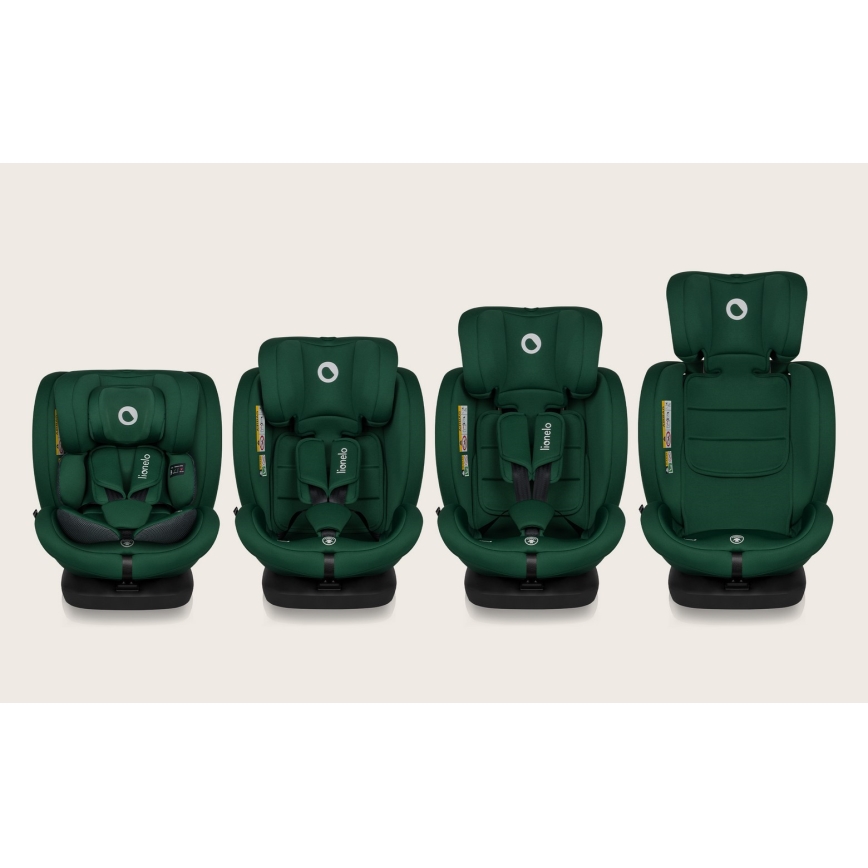 Lionelo - BASTIAAN i-Size Rotating Car Seat with Base 40-150 cm Green Forest