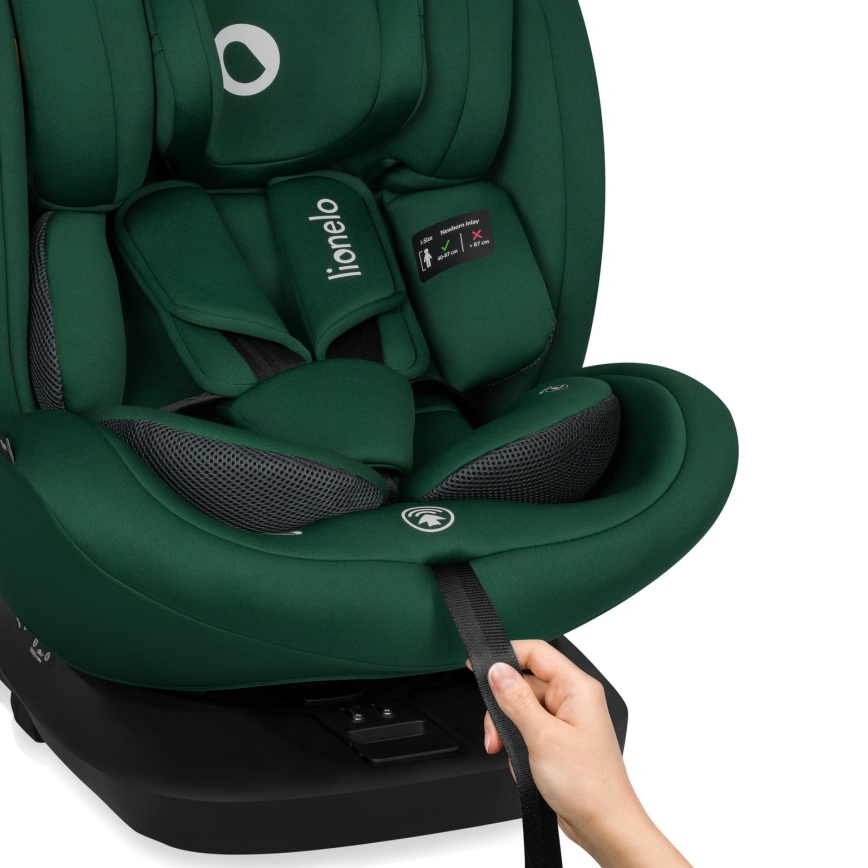 Lionelo - BASTIAAN i-Size Rotating Car Seat with Base 40-150 cm Green Forest