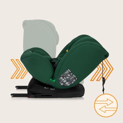 Lionelo - BASTIAAN i-Size Rotating Car Seat with Base 40-150 cm Green Forest