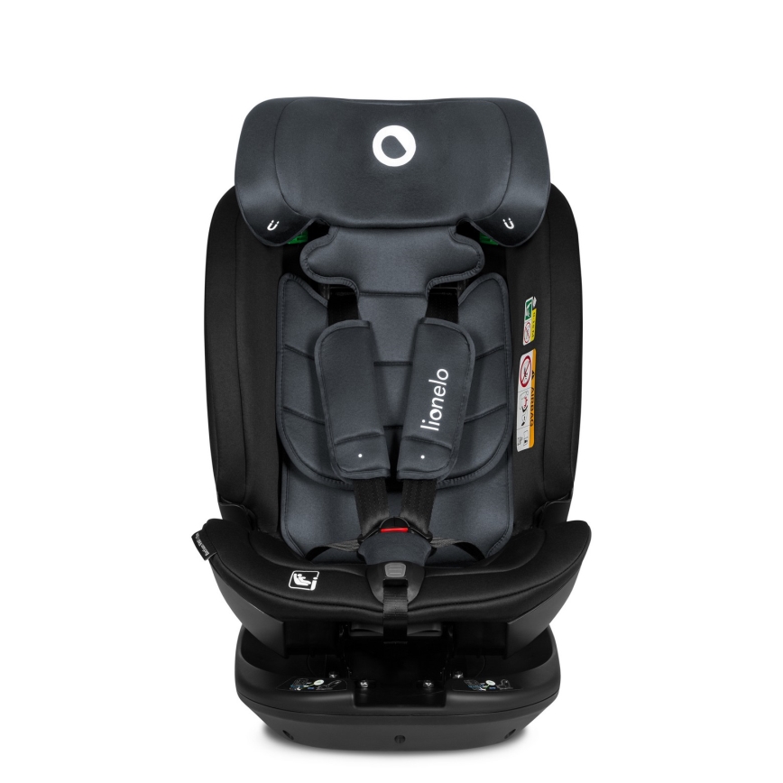 Lionelo - BASTIAAN i-Size Rotating Car Seat with Base, 40–150 cm, Grey Stone