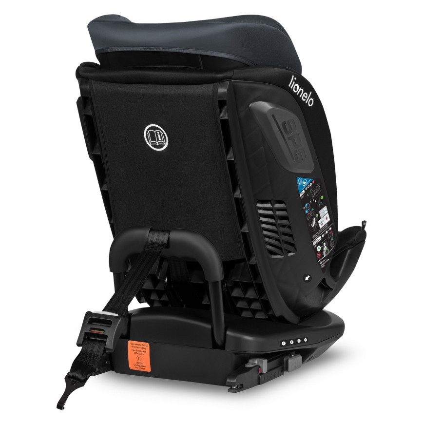 Lionelo - BASTIAAN i-Size Rotating Car Seat with Base, 40–150 cm, Grey Stone