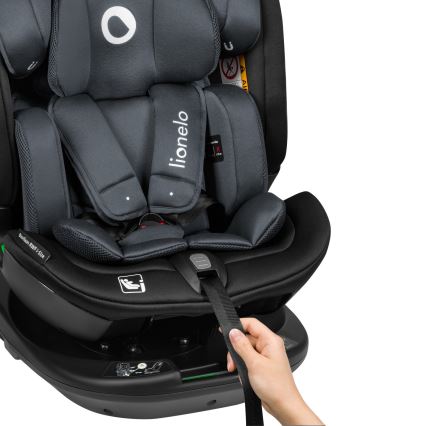 Lionelo - BASTIAAN i-Size Rotating Car Seat with Base, 40–150 cm, Grey Stone