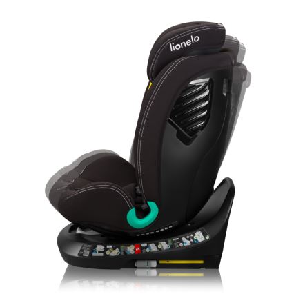 Lionelo - BASTIAAN ONE i-Size Rotating Child Car Seat with Base, 40-150 cm, Black Carbon