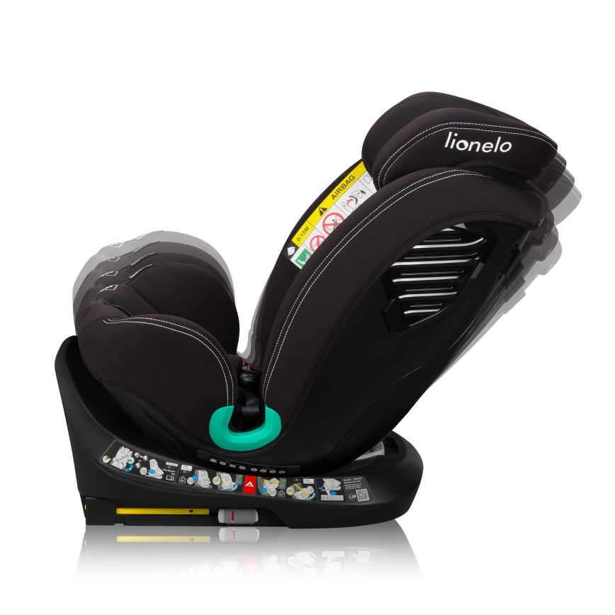 Lionelo - BASTIAAN ONE i-Size Rotating Child Car Seat with Base, 40-150 cm, Black Carbon