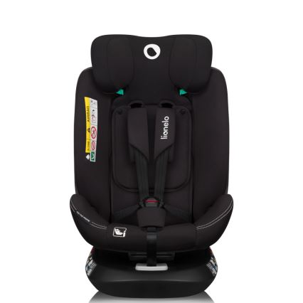 Lionelo - BASTIAAN ONE i-Size Rotating Child Car Seat with Base, 40-150 cm, Black Carbon