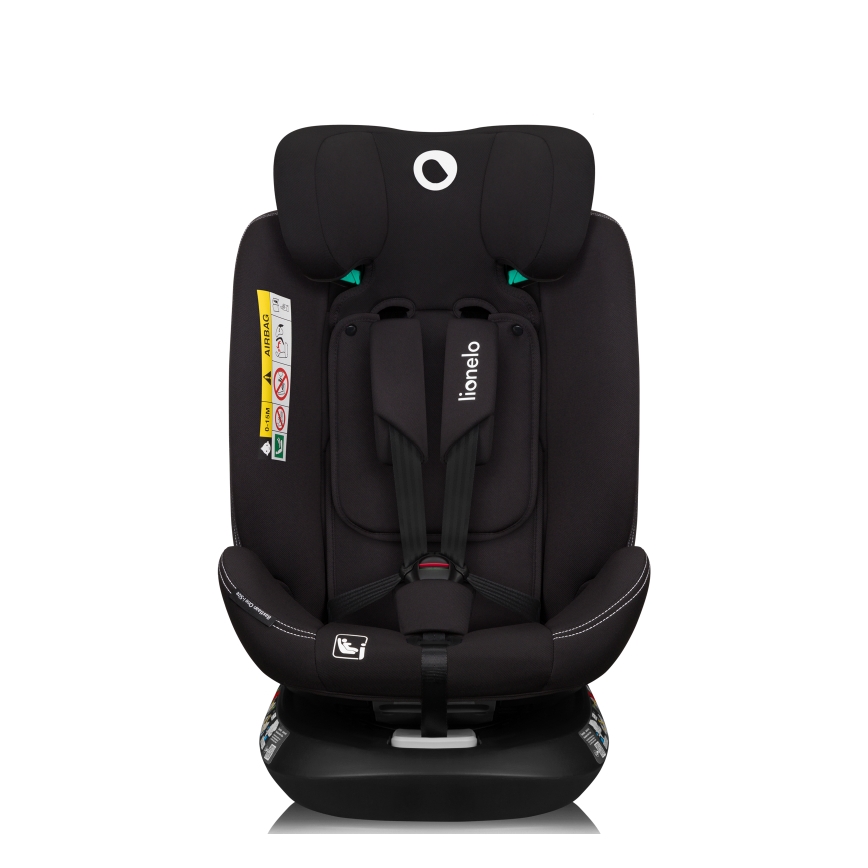 Lionelo - BASTIAAN ONE i-Size Rotating Child Car Seat with Base, 40-150 cm, Black Carbon